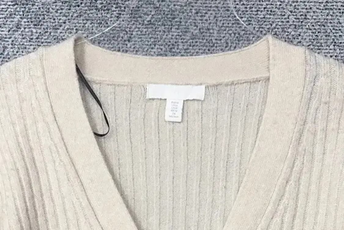 에이치엔앰 크림 울 니트 가디건 M 상품이미지5