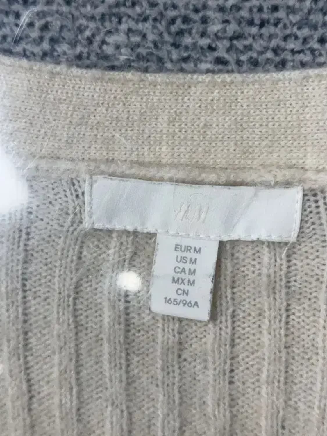 에이치엔앰 크림 울 니트 가디건 M 상품이미지8