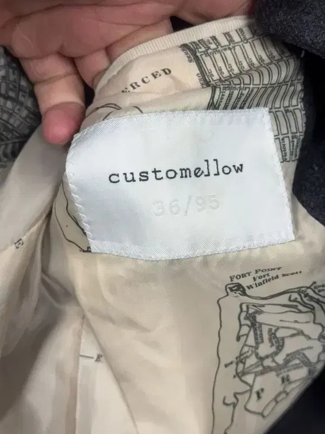 커스텀멜로우 그레이 울 버튼 피 코트 36/95 상품이미지7