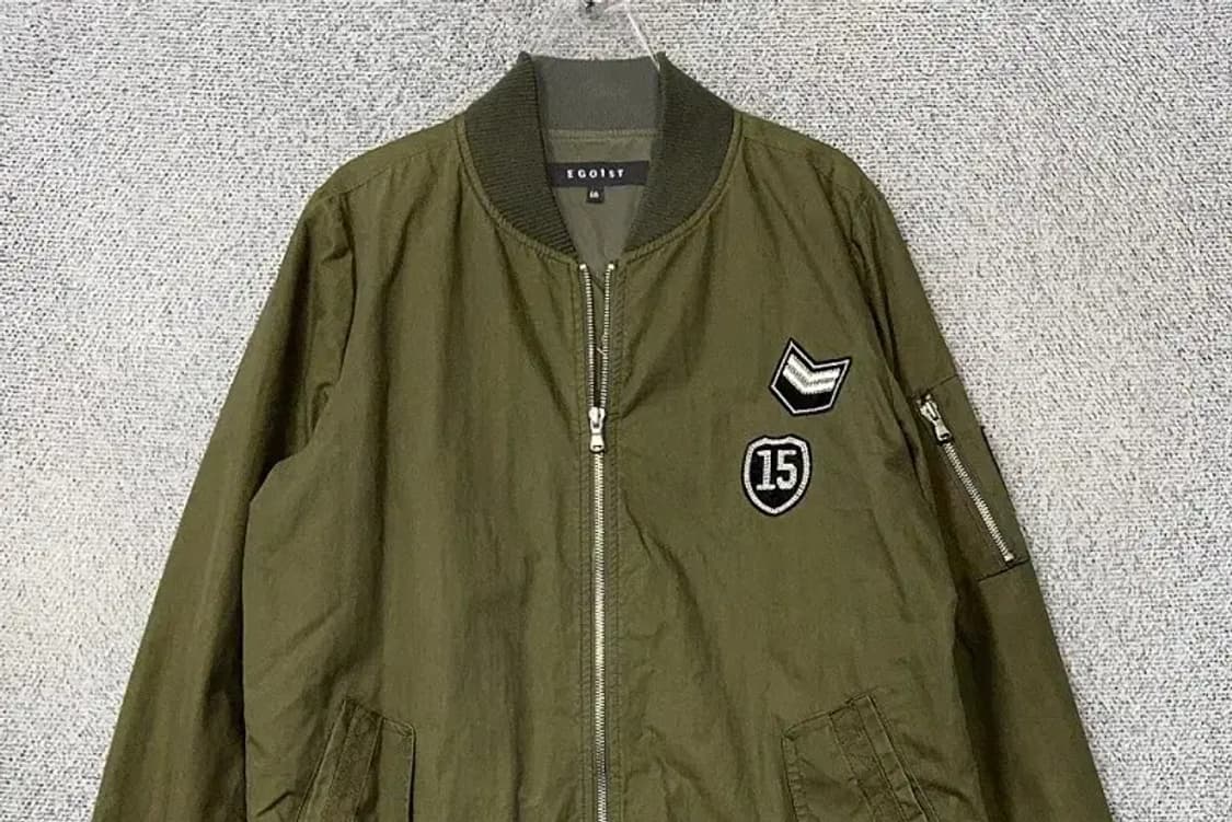 에고이스트 카키 빈티지 블루종 코트 L 상품이미지3