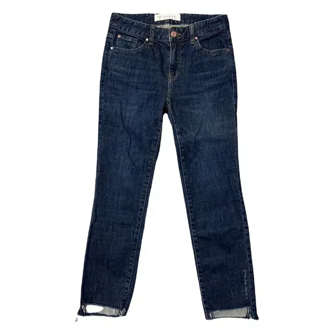 게스 여성 캐주얼 삼각 로고 크롭진 64(26) 상품이미지1