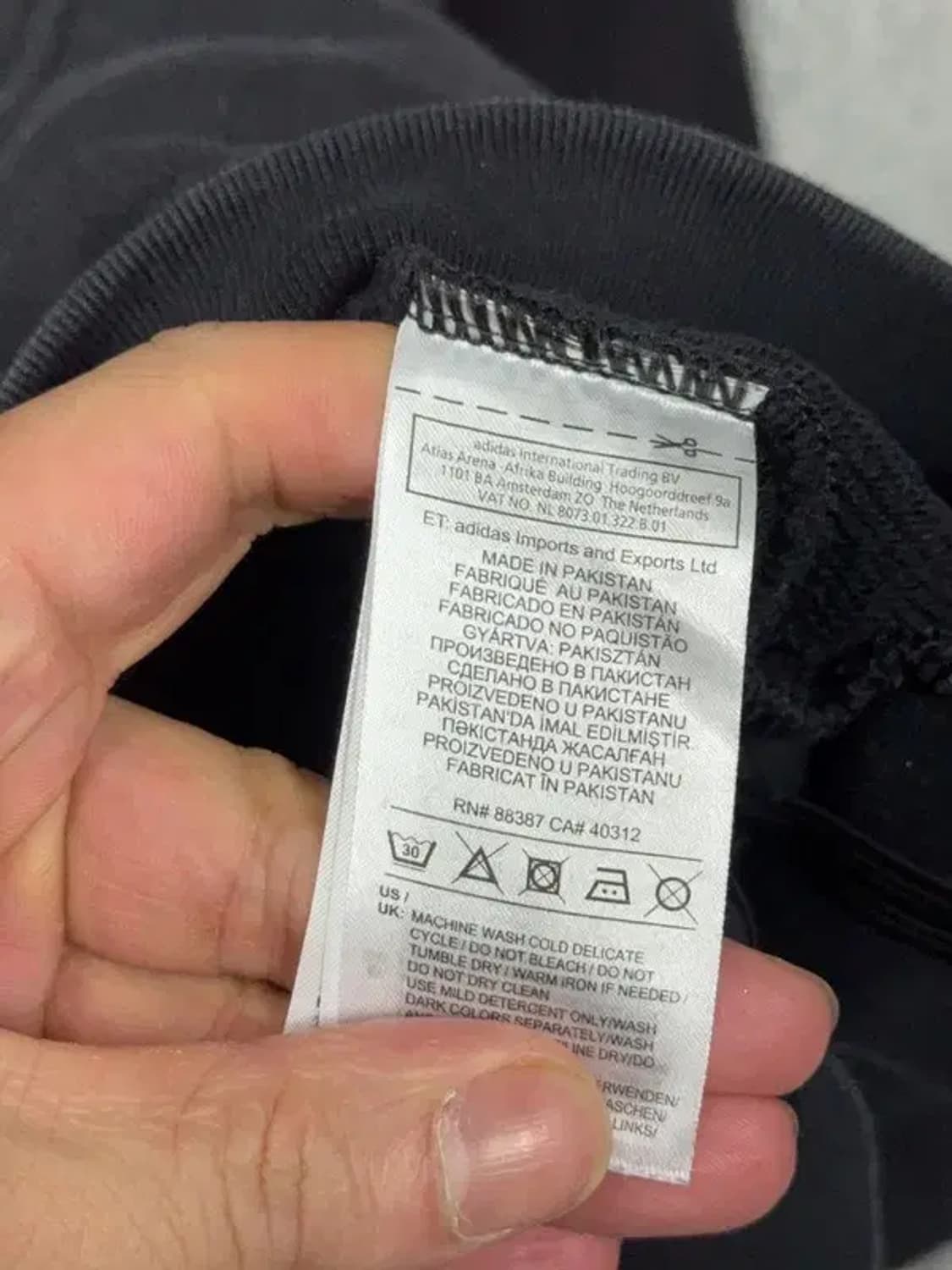 아디다스 빅로고 프린팅 블랙 후드티 M 상품이미지8