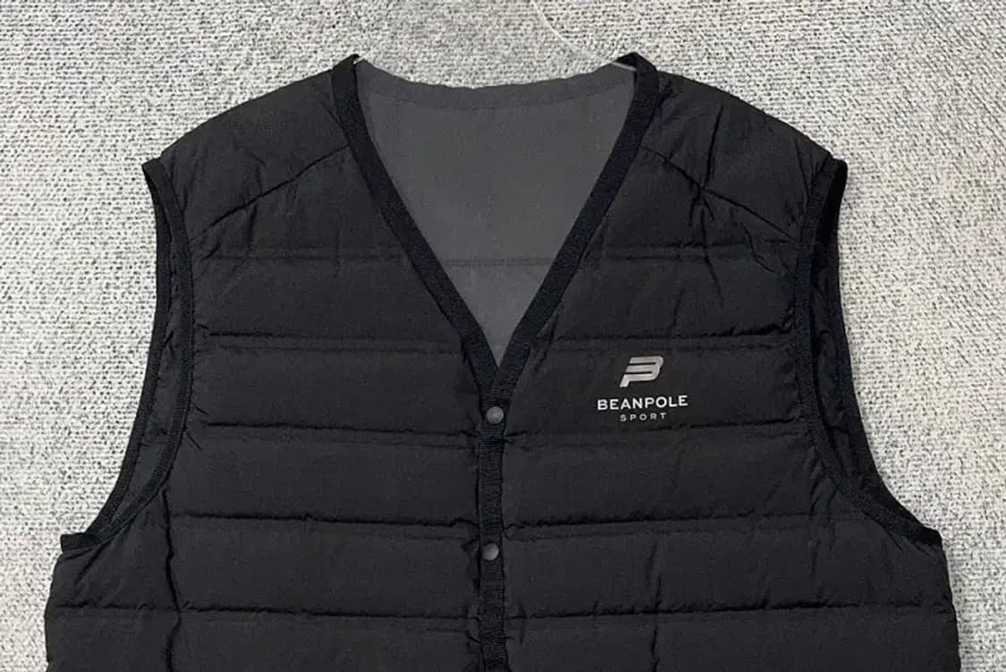 빈폴 블랙 로고 다운 경량 패딩 조끼 105 상품이미지3