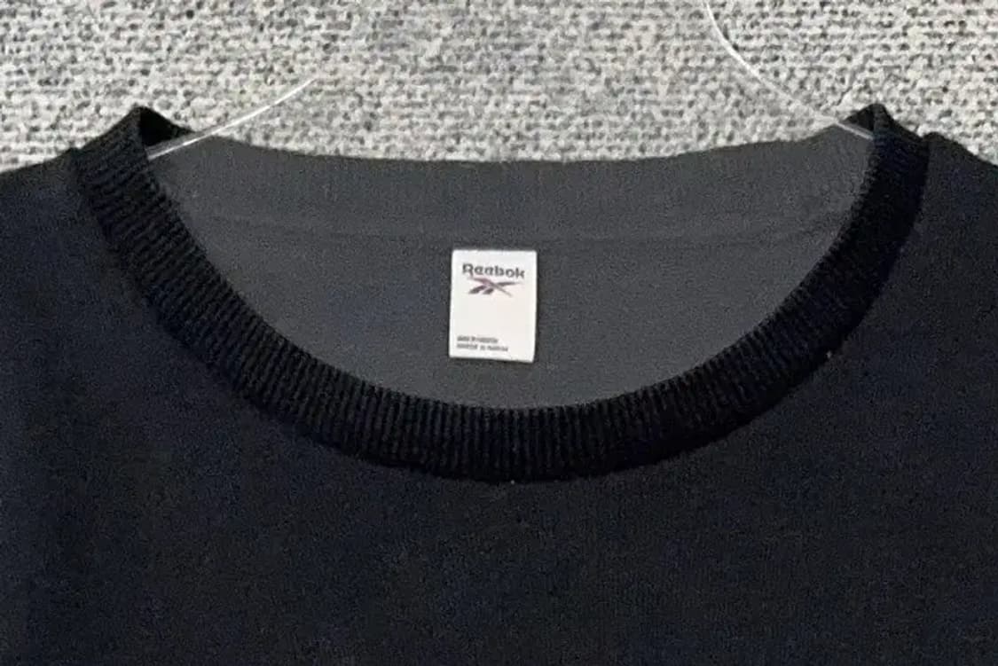 리복 블랙 로고 맨투맨 XL 상품이미지5