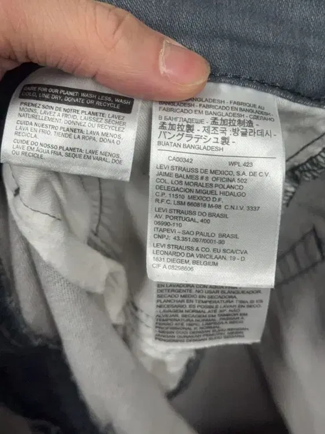 리바이스 512 그레이 청바지 W33 L32 상품이미지8