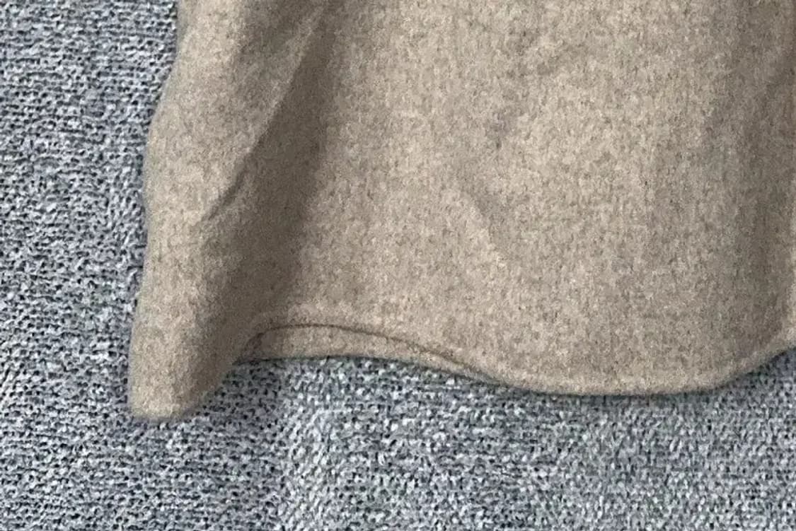 에잇세컨즈 베이지 벨티드 울 롱코트 85(S) 상품이미지5