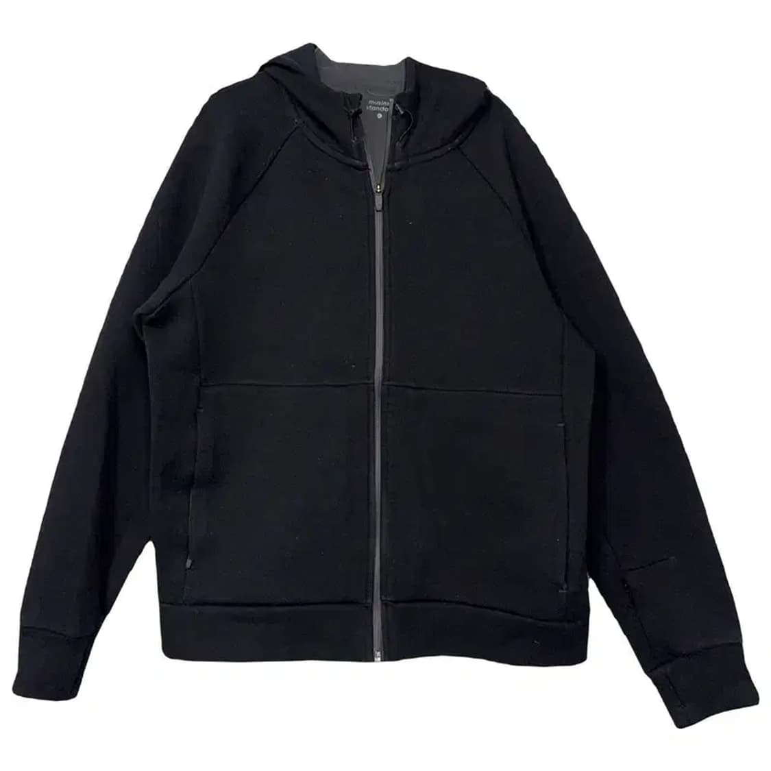 무신사스탠다드 블랙 무지 후드집업 L 상품이미지1