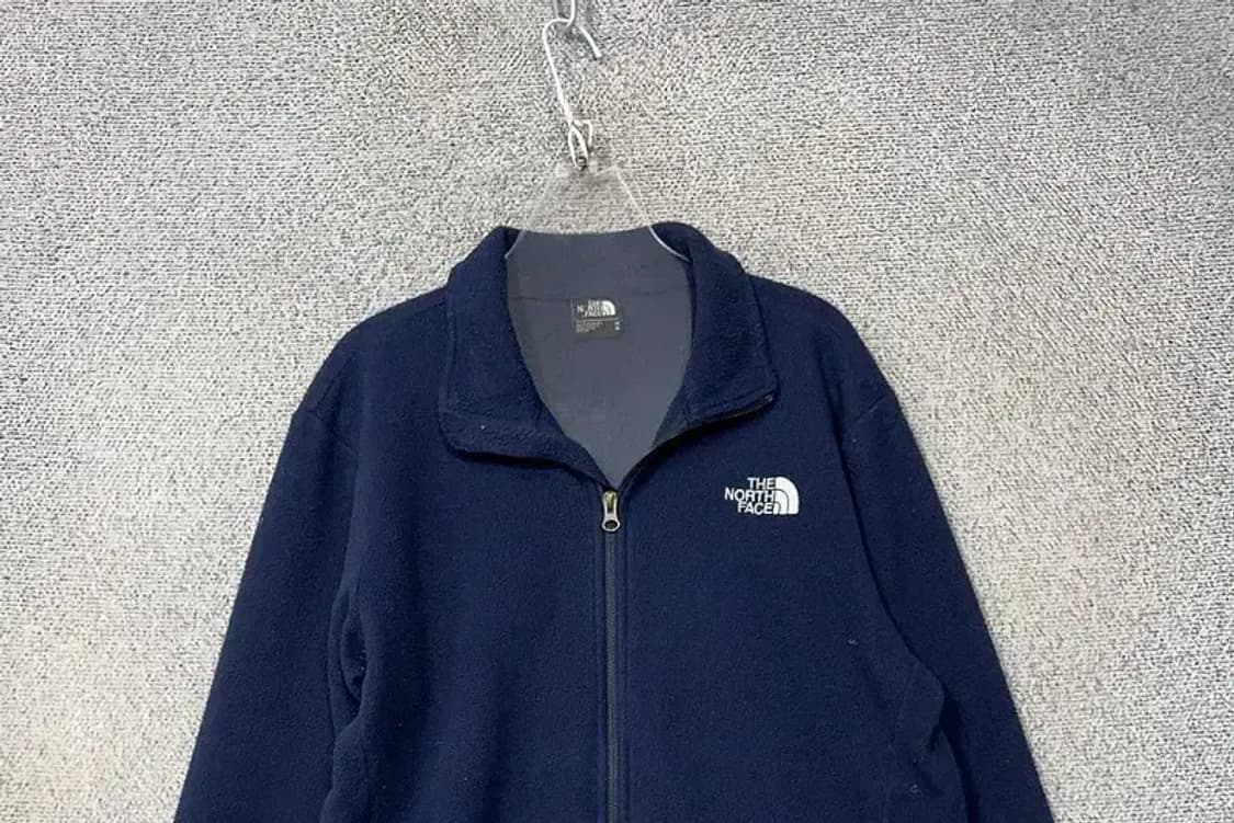노스페이스 네이비 로고 플리스 후리스 집업 M 상품이미지3