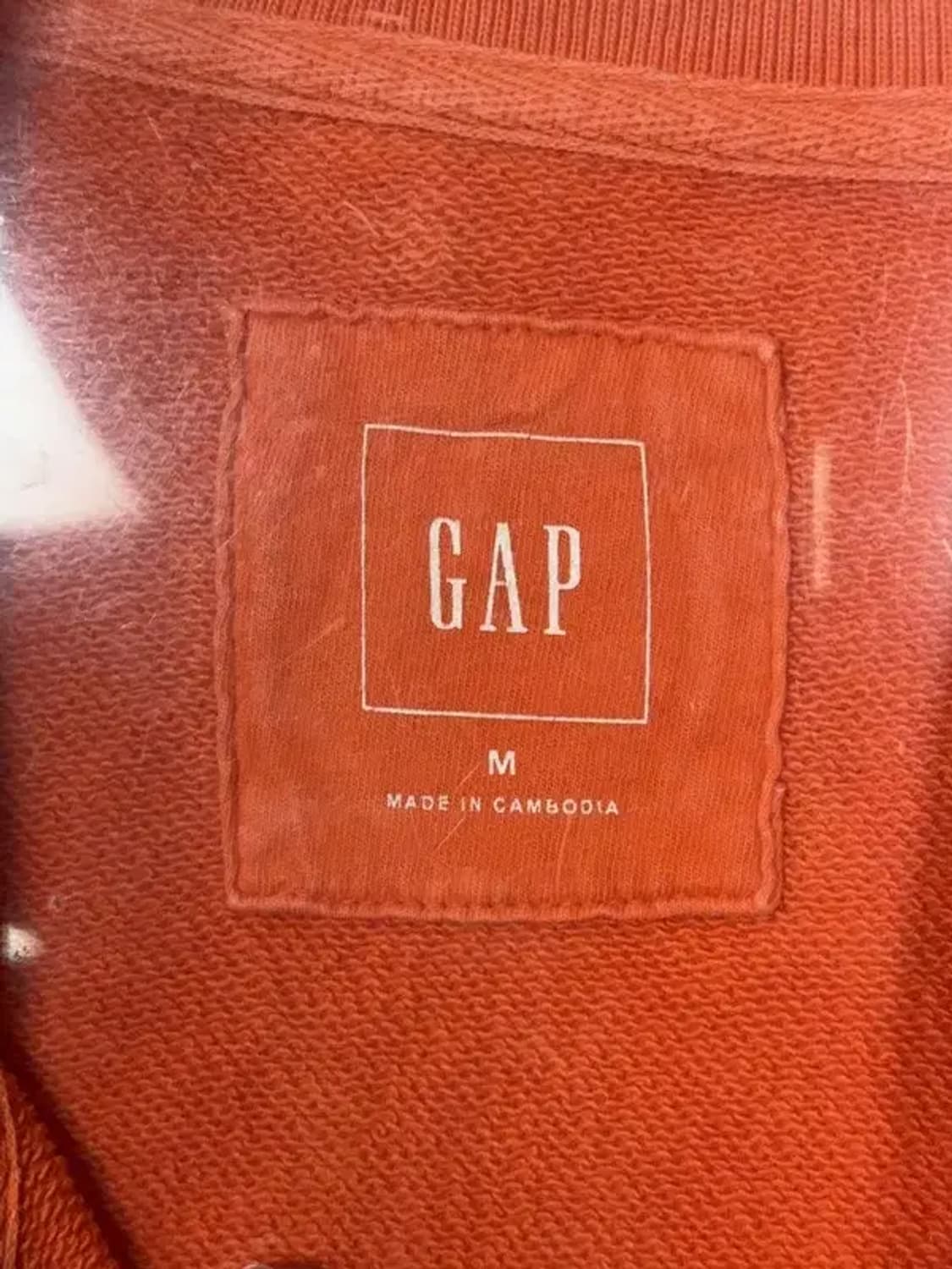 갭 오렌지 빈티지 피그먼트 후드집업 M 상품이미지6