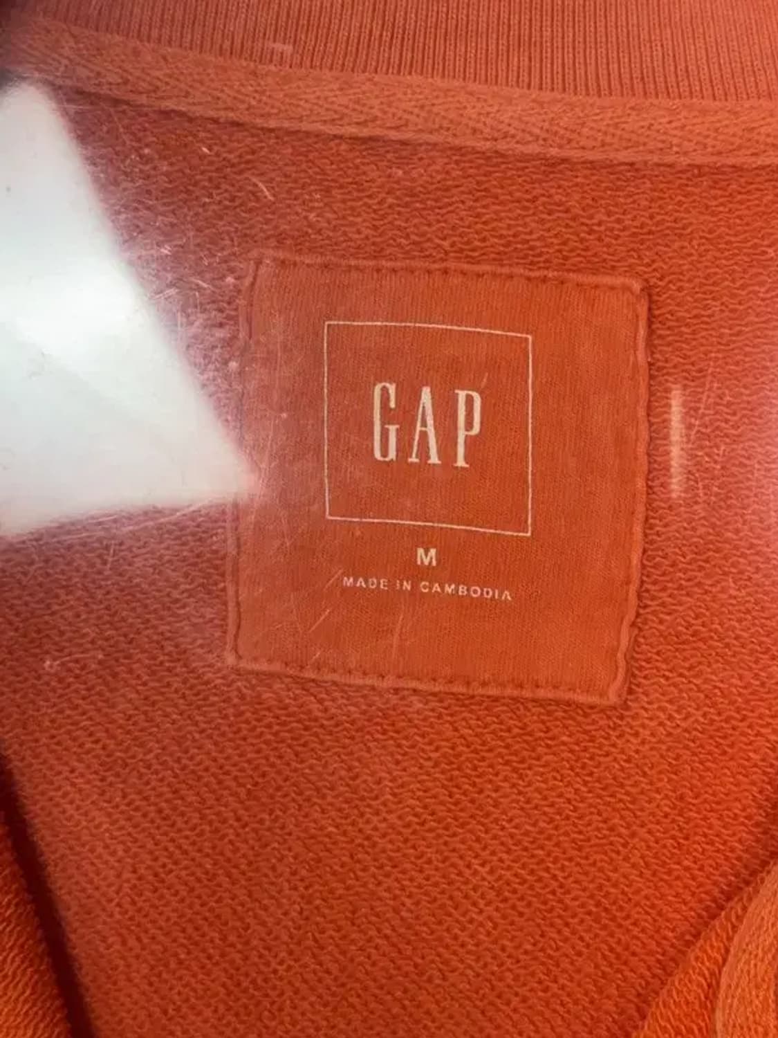 갭 오렌지 피그먼트 빈티지 후드 집업 M 상품이미지6