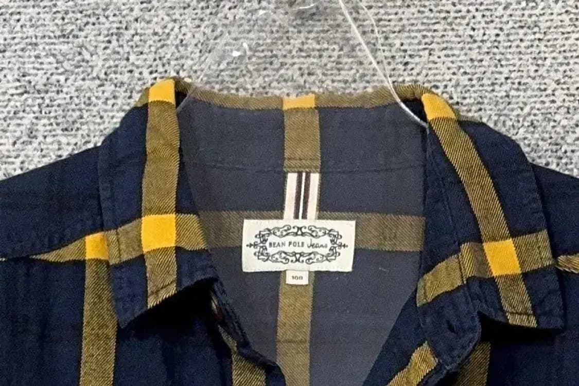 빈폴 체크 네이비 옐로우 캐주얼 셔츠 100 상품이미지5