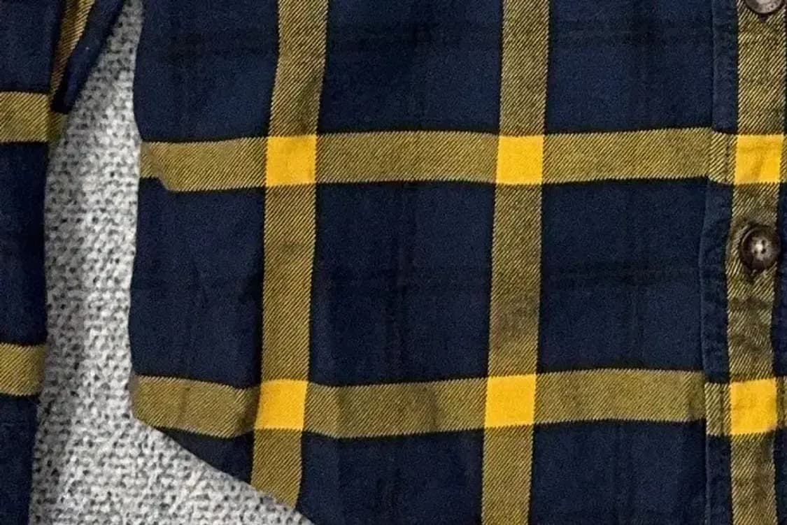 빈폴 체크 네이비 옐로우 캐주얼 셔츠 100 상품이미지6