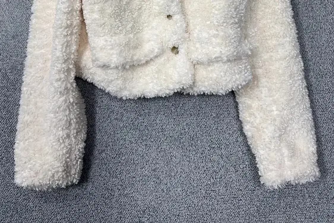 여성 캐주얼 뽀글이 버튼 자켓 S 상품이미지4