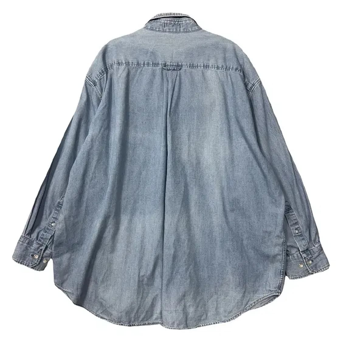 유니클로 라이트 블루 데님 오버핏 블라우스 XL 상품이미지2