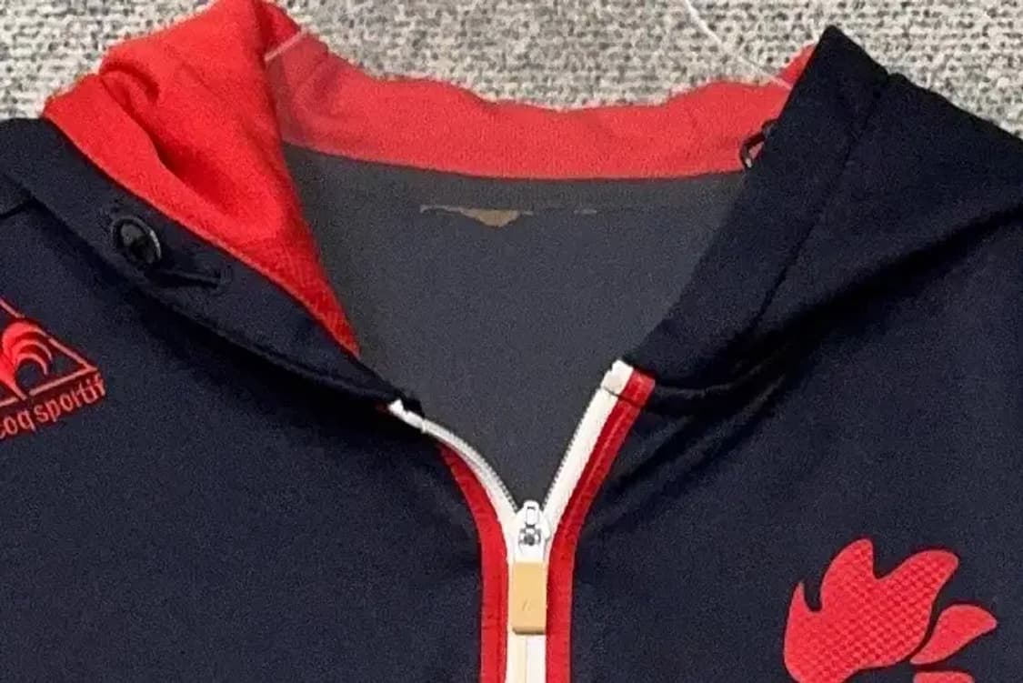 르꼬끄 스포츠 네이비 로고 반집업 후드티 XL 상품이미지5