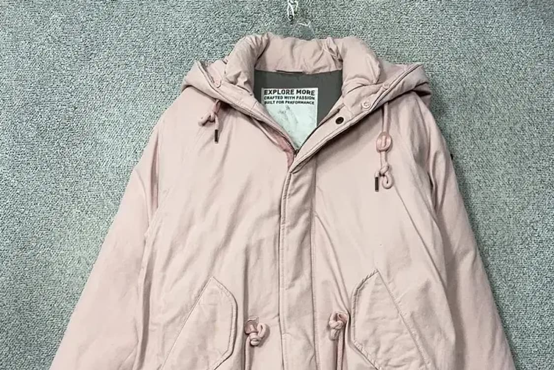 지프 라이트 핑크 허리 밴딩 캐주얼 다운 패딩 S(90) 상품이미지3