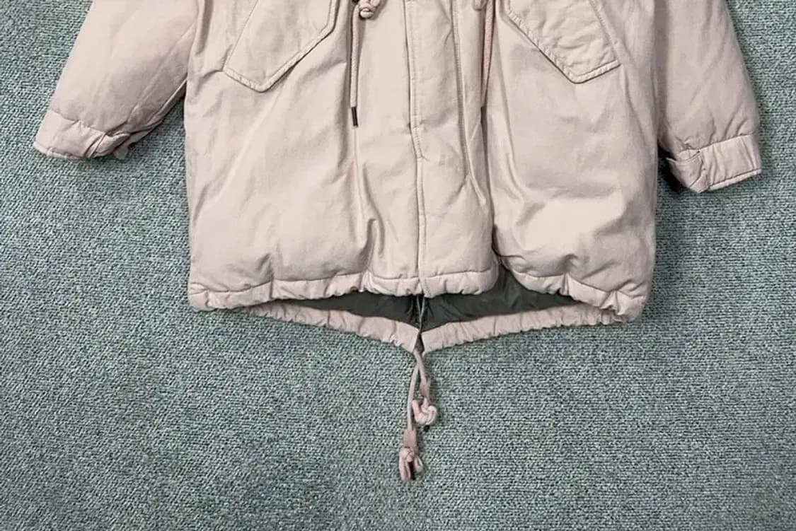 지프 라이트 핑크 허리 밴딩 캐주얼 다운 패딩 S(90) 상품이미지4