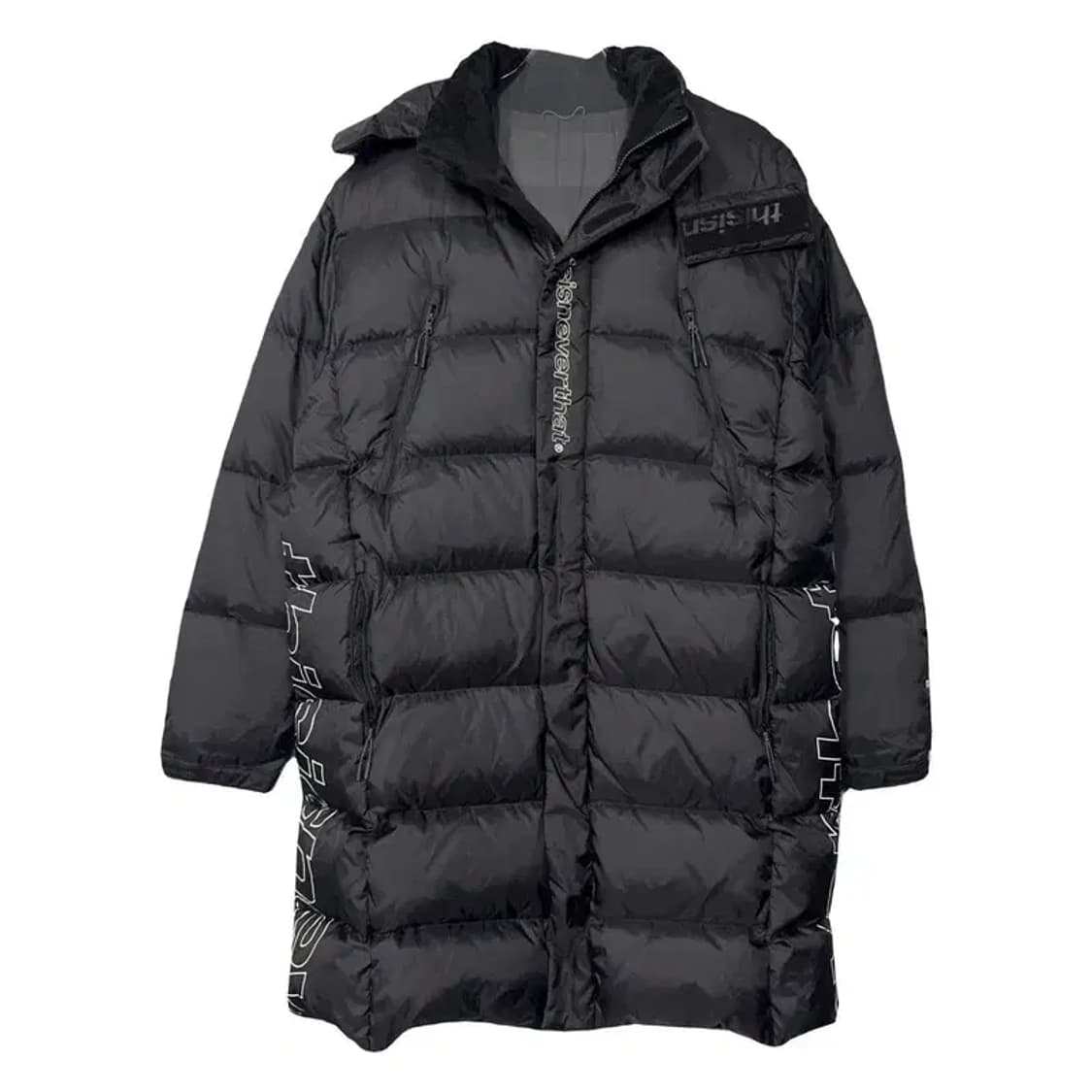 디스이즈네버댓 블랙 다운 롱패딩 L 상품이미지1