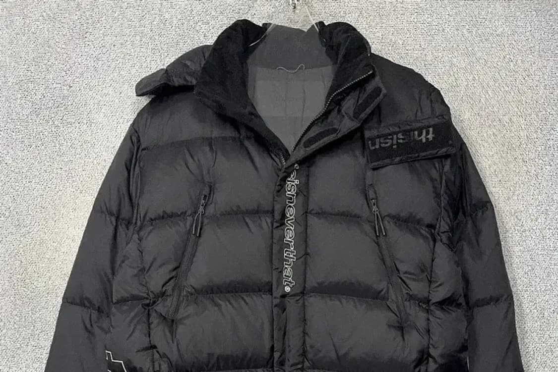 디스이즈네버댓 블랙 다운 롱패딩 L 상품이미지3