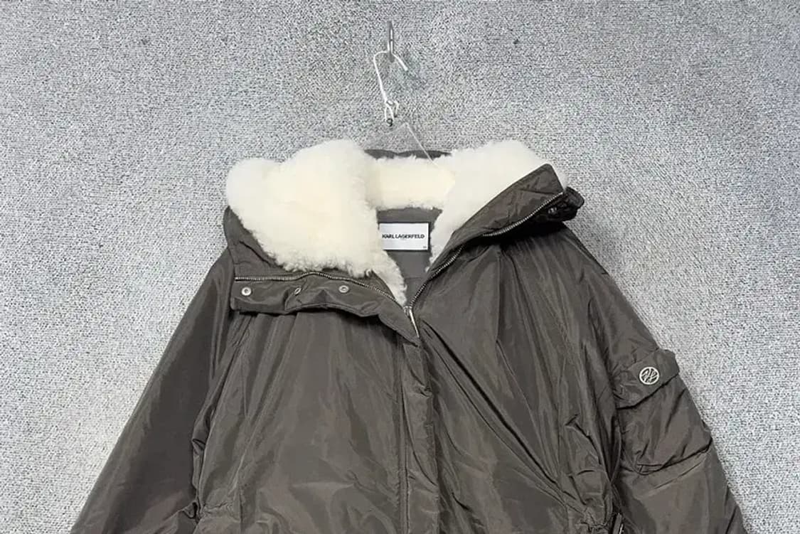 칼 라거펠트 브라운 양털 오버핏 패딩 88 상품이미지3