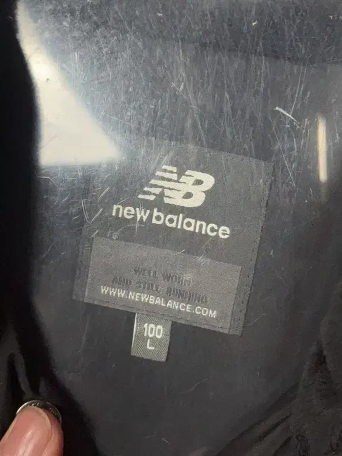 뉴발란스 블랙 로고 구스다운 롱패딩 L 상품이미지6