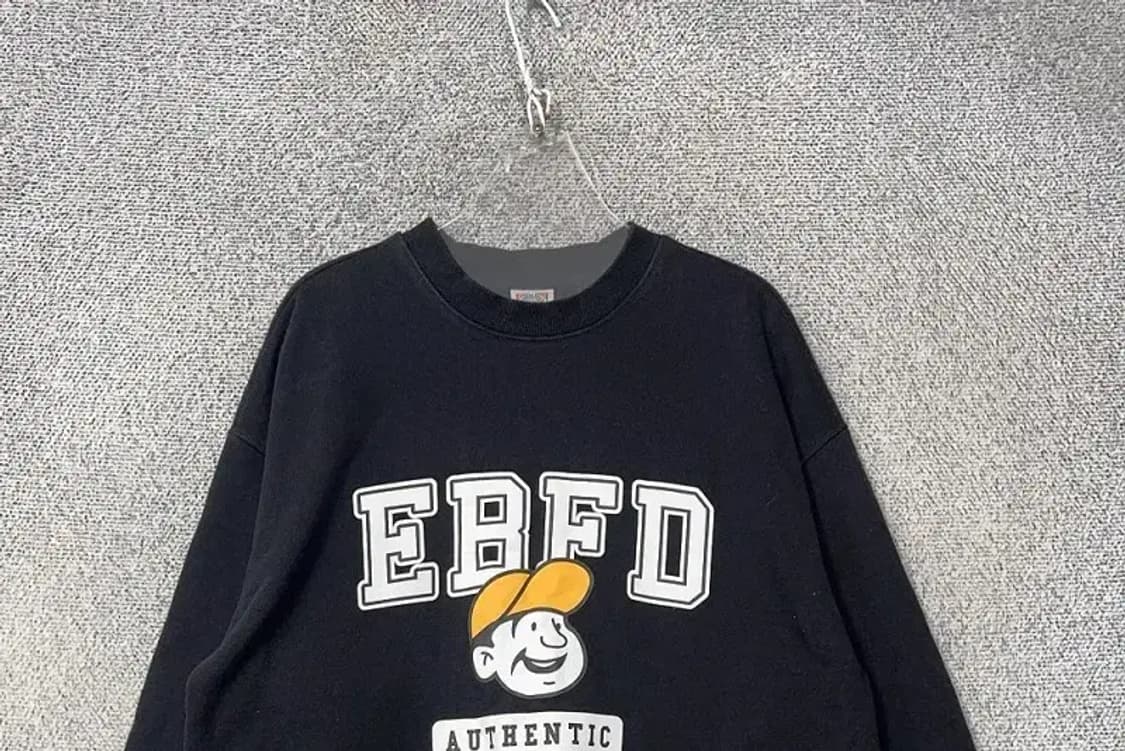 이벳필드 프린팅 블랙 맨투맨 S 상품이미지3