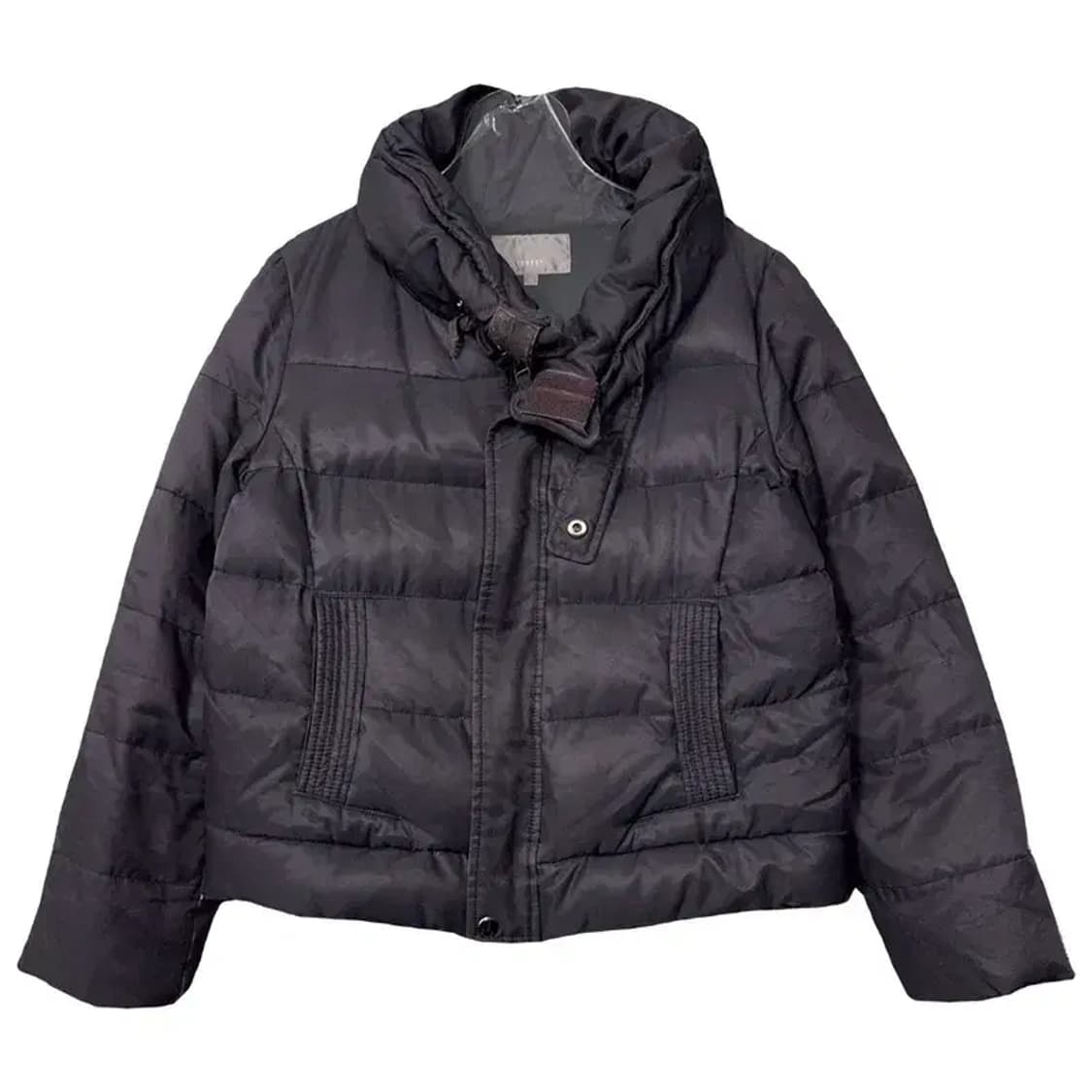 톰보이 블랙 덕다운 벨크로 여성 캐주얼 패딩 66 상품이미지1