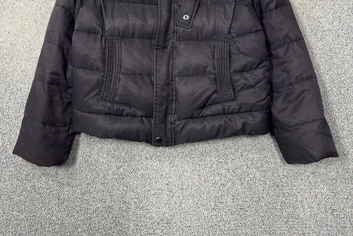 톰보이 블랙 덕다운 벨크로 여성 캐주얼 패딩 66 상품이미지4