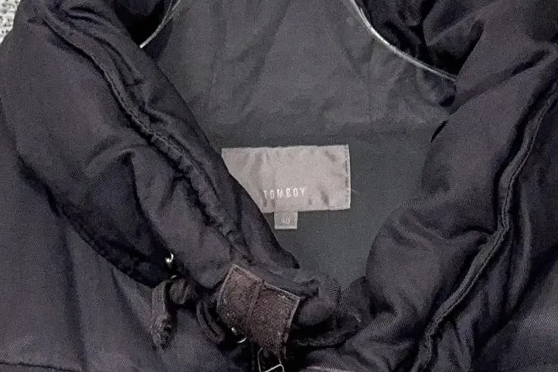 톰보이 블랙 덕다운 벨크로 여성 캐주얼 패딩 66 상품이미지5