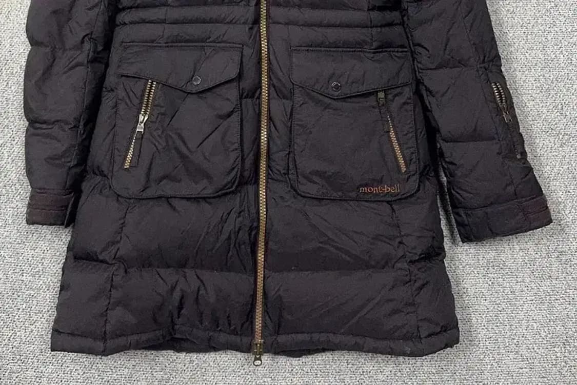 몽벨 블랙 여성 후드 퍼 다운 롱패딩 95(M) 상품이미지4