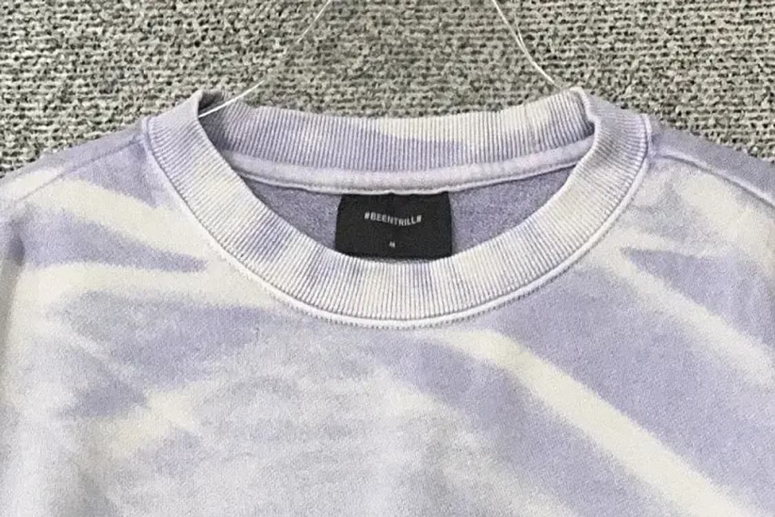 빈트릴 라이트 퍼플 타이다이 로고 맨투맨 M 상품이미지5