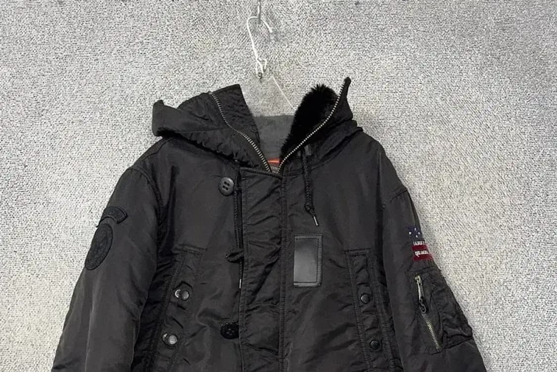 쇼트 블랙 N3B 빈티지 패딩 M 상품이미지3