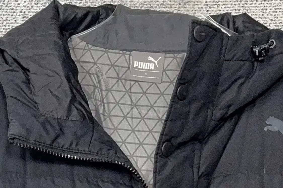 푸마 블랙 로고 덕다운 롱패딩 S 상품이미지6