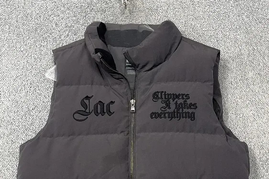 엔비에이 그레이 덕다운 패딩 조끼 S 상품이미지3