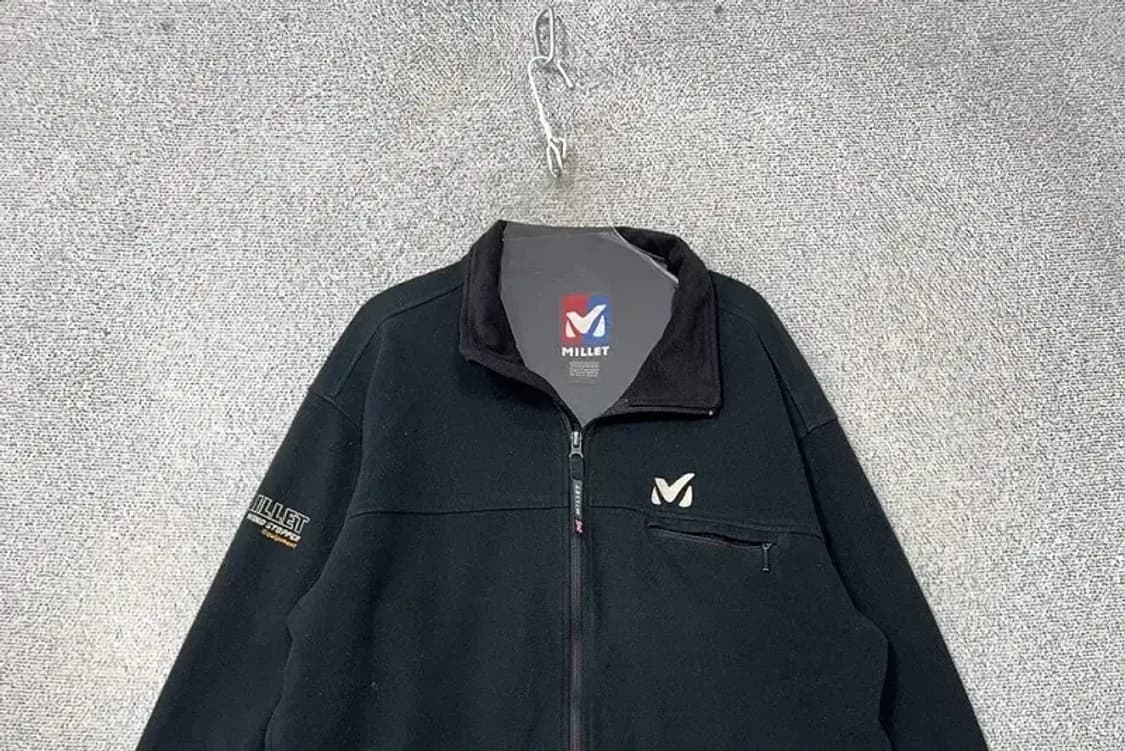 밀레 블랙 로고 플리스 후리스 XL 상품이미지3