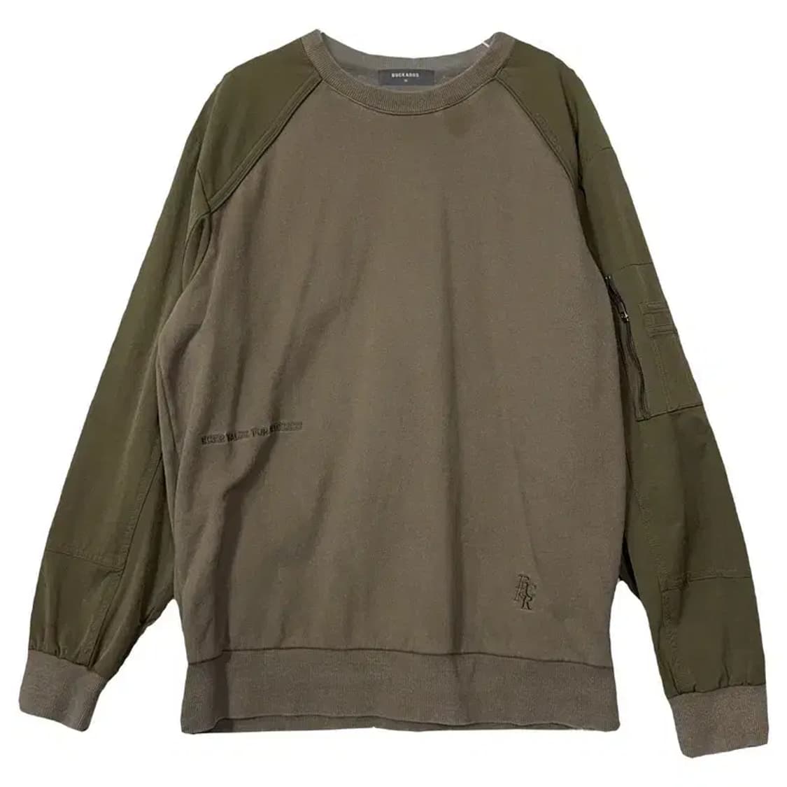 버커루 카키 자수 로고 맨투맨 M 상품이미지1