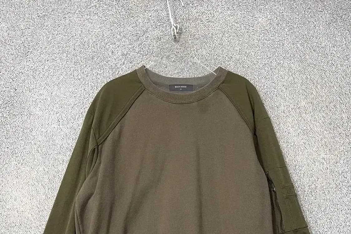 버커루 카키 자수 로고 맨투맨 M 상품이미지3