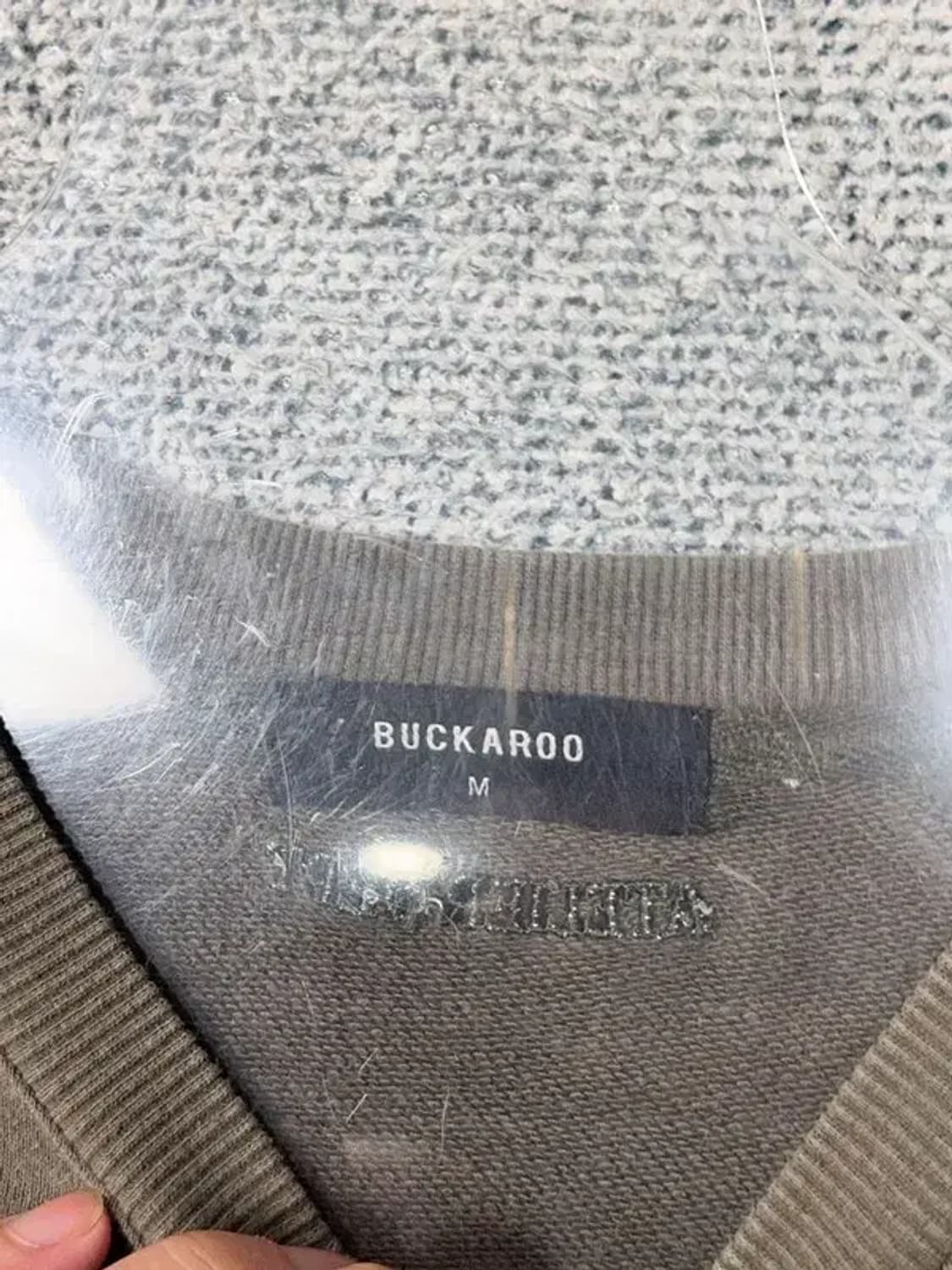 버커루 카키 자수 로고 맨투맨 M 상품이미지5