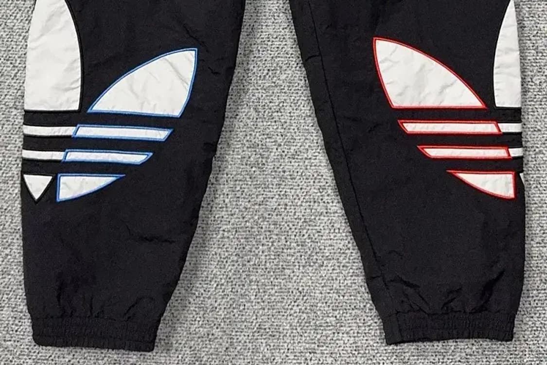 아디다스 프린팅 블랙 빅로고 조거팬츠 L 상품이미지5