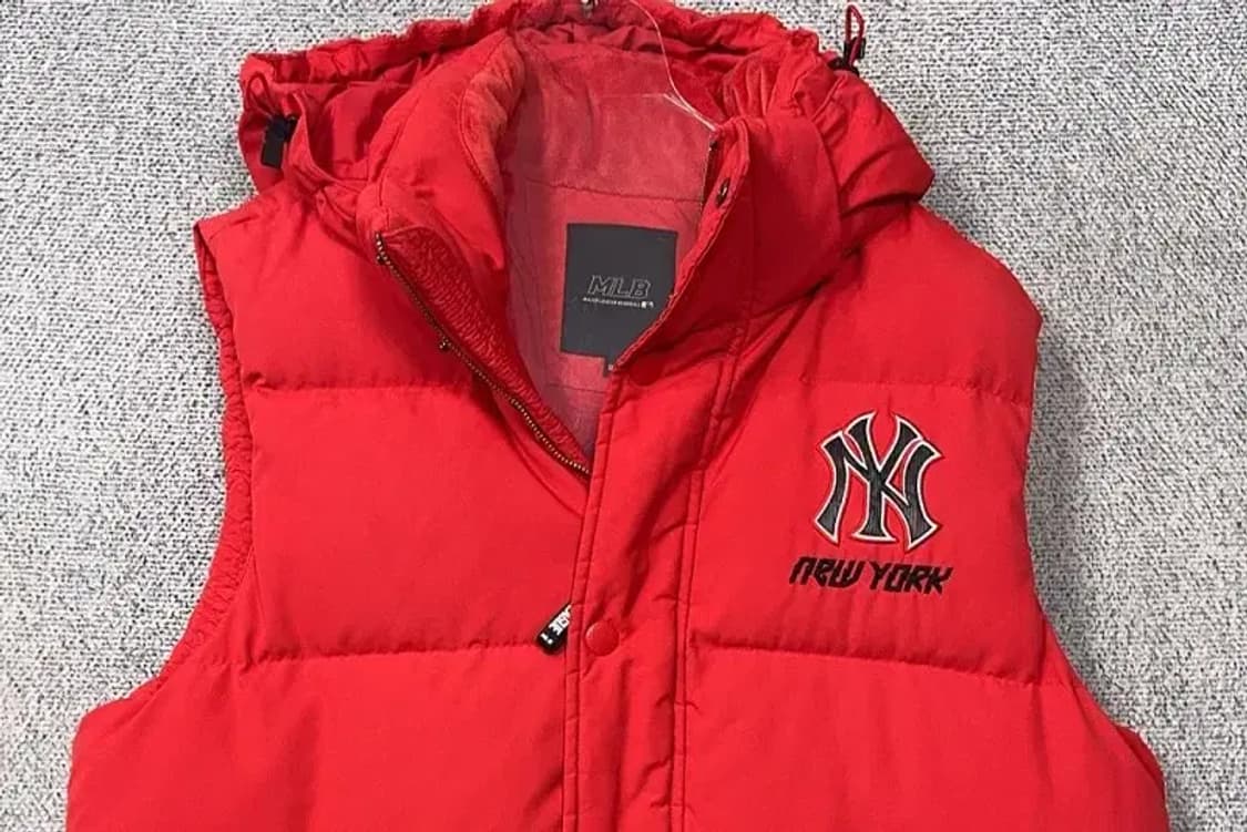 엠엘비 뉴욕양키즈 레드 패딩 조끼 100 상품이미지3