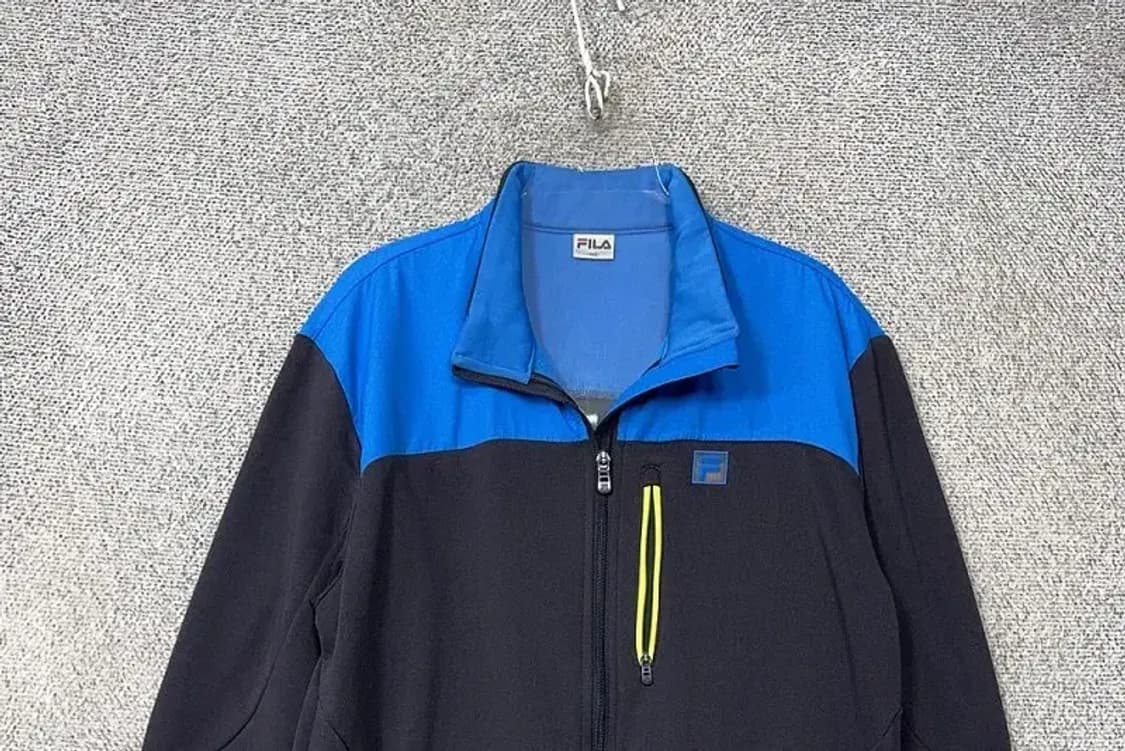 휠라 네이비 로고 기능성 집업 100 상품이미지3