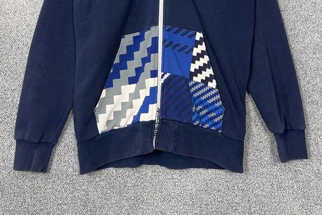 아디다스 프린팅 네이비 로고 후드집업 XL 상품이미지4