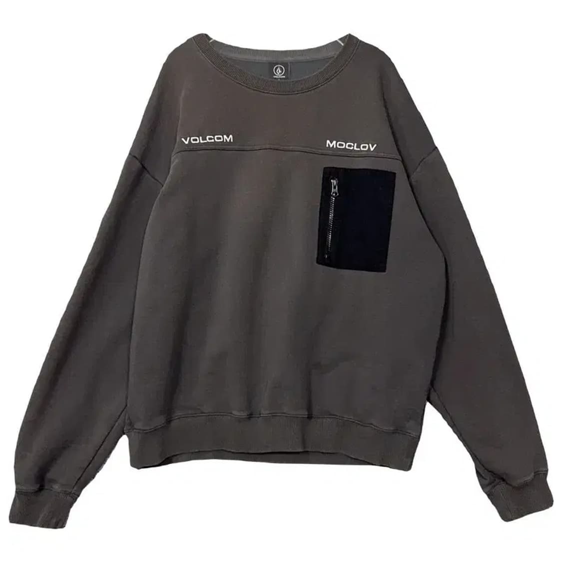 볼콤 그레이 로고 오버핏 맨투맨 L(100) 상품이미지1