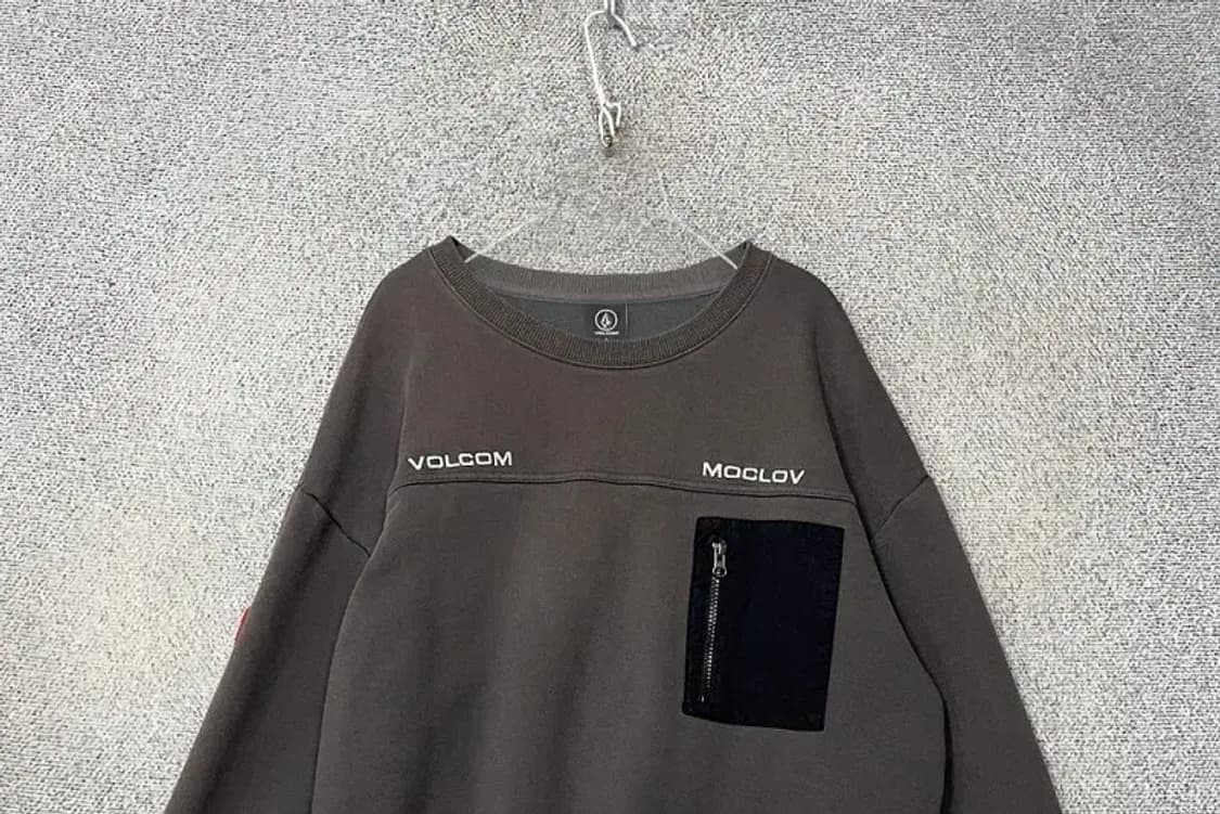 볼콤 그레이 로고 오버핏 맨투맨 L(100) 상품이미지3