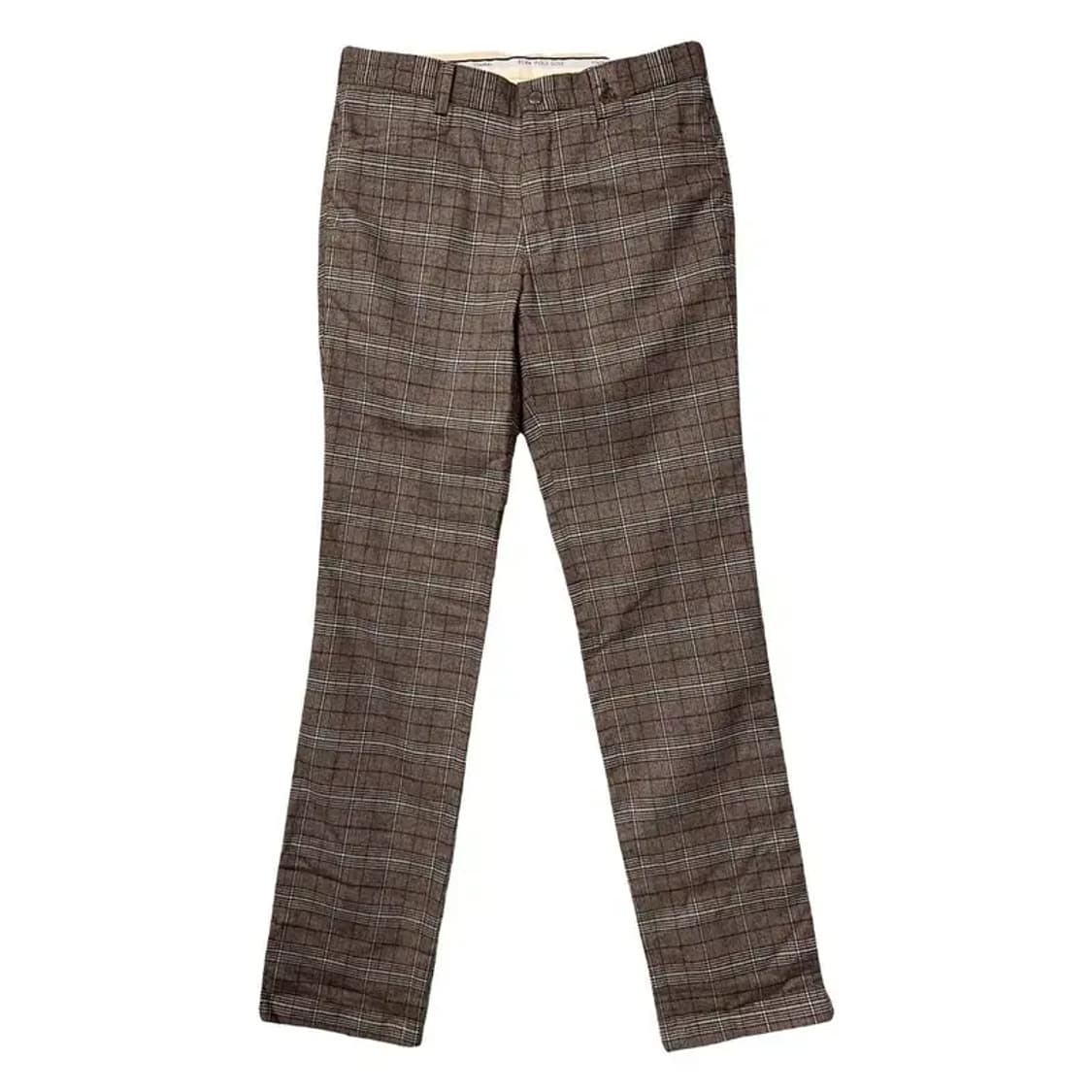 빈폴 체크 브라운 슬랙스 78-94 상품이미지1