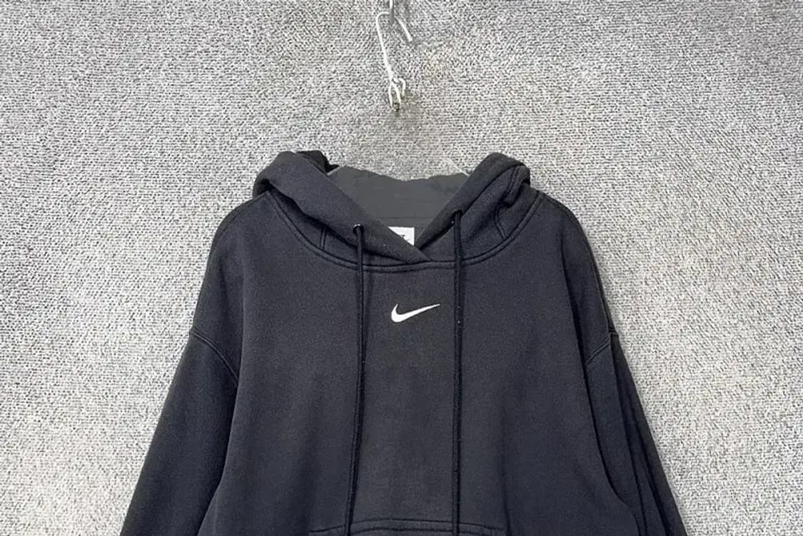 나이키 블랙 센터 로고 후드티 M 상품이미지3