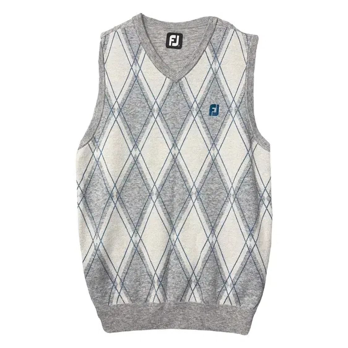 풋조이 골프 아가일 라이트 그레이 니트 조끼 S 상품이미지1