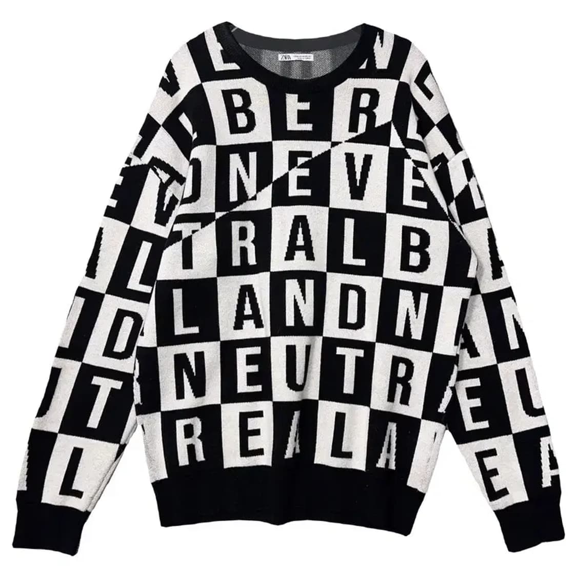 자라 블랙 빈티지 패턴 니트 M 상품이미지1