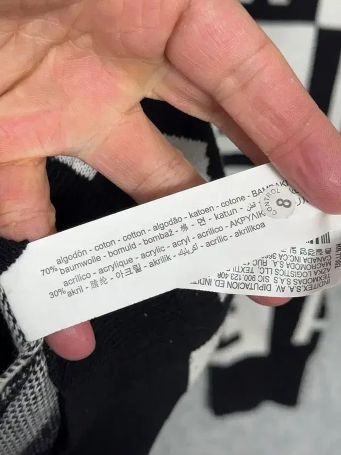 자라 블랙 빈티지 패턴 니트 M 상품이미지6