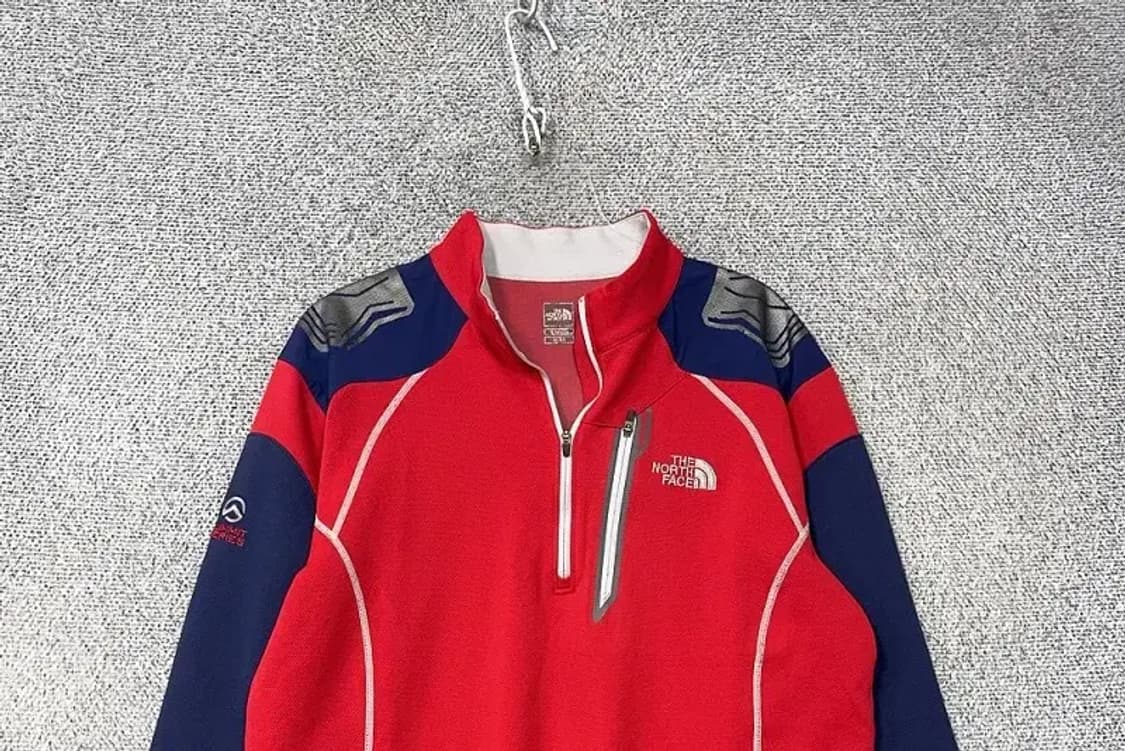 노스페이스 레드 로고 등산 기능성 반집업 긴팔 M 상품이미지3